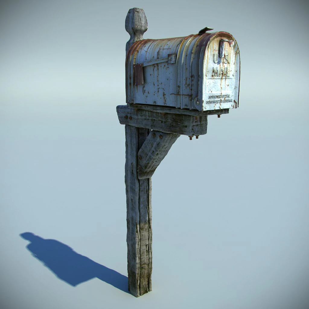 mailbox 3D Model .c4d .max .obj .3ds .fbx .stl .blend 