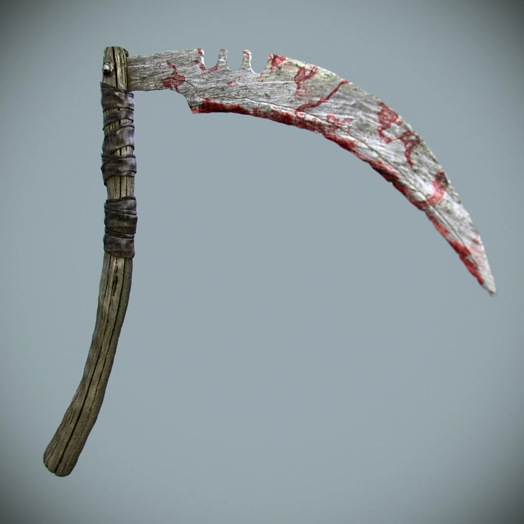 scythe 3D Model .c4d .max .obj .3ds .fbx .stl .blend