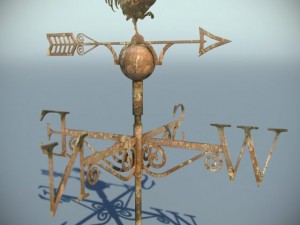 roof decoration cock 3D 모델