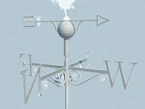 roof decoration cock Model 3D