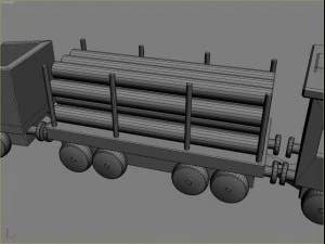 toy wooden train 3D Model