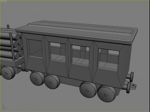 toy wooden train 3D Model