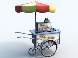 hotdog cart Modello 3D