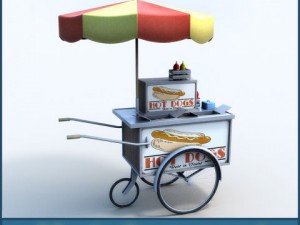 hotdog cart 3D 模型