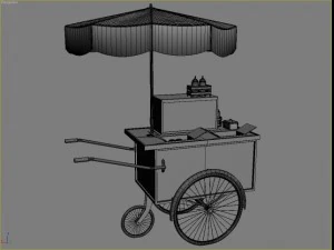 hotdog cart 3D Model