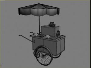 hotdog cart Modello 3D