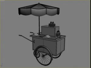 hotdog cart 3D Model