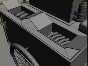 hotdog cart Modello 3D