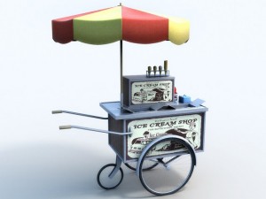 icecream cart Modèle 3D