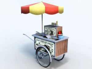 icecream cart 3D Model