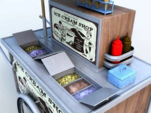 icecream cart 3D Model