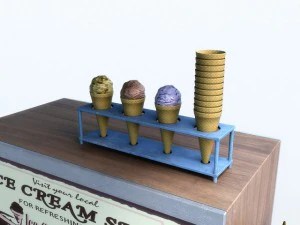 icecream cart 3D Model