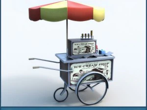 carretto dei gelati Modello 3D