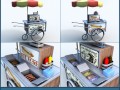 hotdog - icecream cart set Modèle 3D