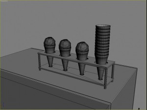 hotdog - icecream cart set 3D Модель