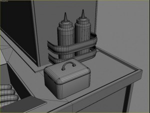 hotdog - icecream cart set 3D Модель