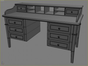 writing desk 3D 모델