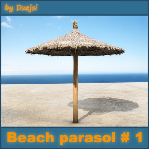 beach parasol 1 3D मॉडल .c4d .max .obj .3ds .fbx .stl .blend 