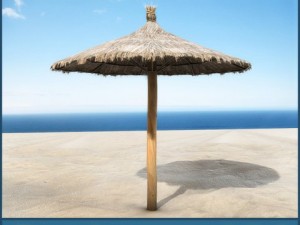 beach parasol 1 3D Model