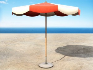beach parasol 3 Modelo 3D