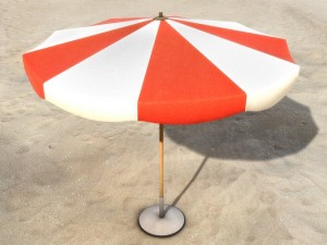 beach parasol 3 Modelo 3D
