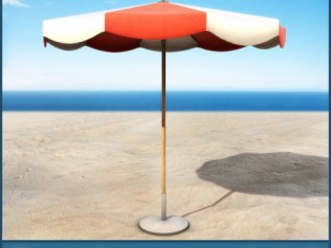 beach parasol 3 3D Model