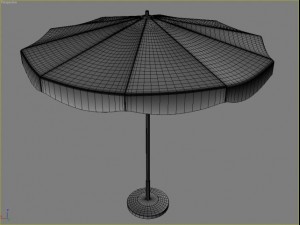 beach parasol 3 Modelo 3D
