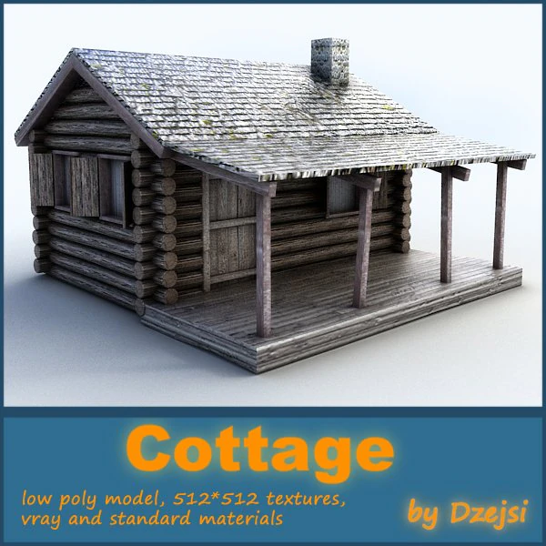 cottage 3D Model .c4d .max .obj .3ds .fbx .stl .blend 