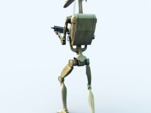 star wars battle droid - rigged 3D 모델