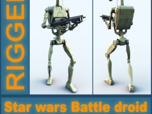 star wars battle droid - rigged 3D 模型
