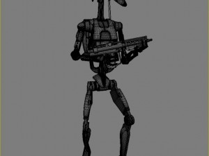 star wars battle droid - rigged 3D 모델