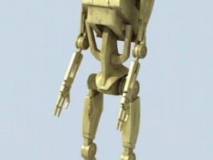 star wars battle droid - rigged 3D 모델