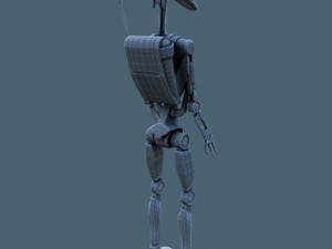 star wars battle droid - rigged 3D 모델