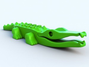 lego crocodile 3D Modell