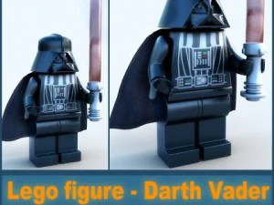 lego figure - darth vader 3D Model