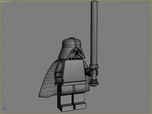 lego figure - darth vader 3D Model