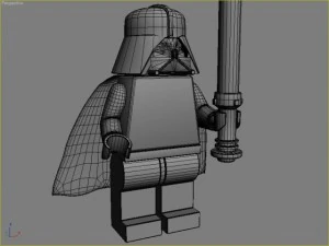 lego figure - darth vader 3D Model