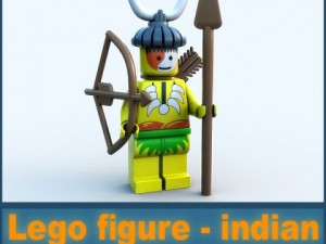 lego figure - indian Modelo 3D
