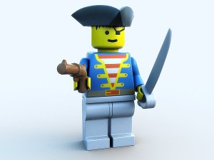 lego figure - pirate 3D Model