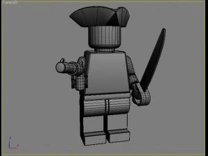 lego figure - pirate 3D Model