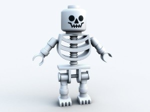 lego figure - skeleton Modelo 3D