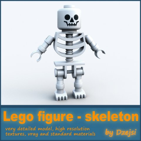 lego figure - skeleton Modelo 3D .c4d .max .obj .3ds .fbx .stl .blend 