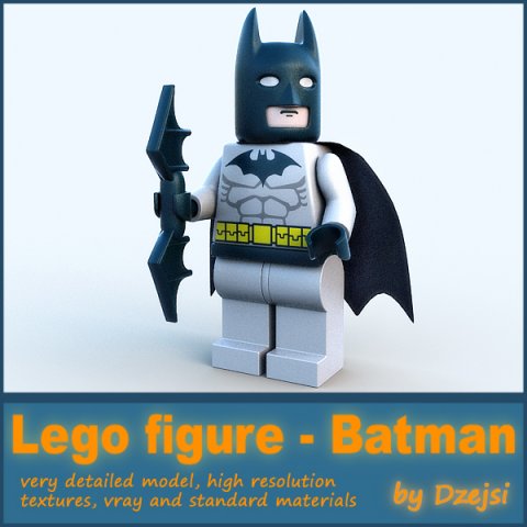 lego figure - batman Modelo 3D .c4d .max .obj .3ds .fbx .stl .blend 