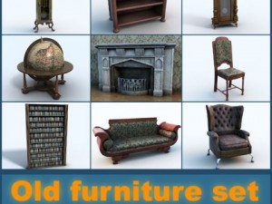 old furniture set 3D 모델