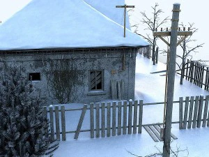 ruined house garden 3D Model