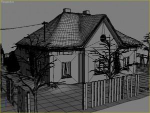 ruined house garden Modelo 3D