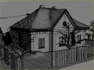 ruined house garden 3D Model