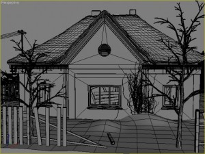ruined house garden Modelo 3D