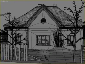 ruined house garden 3D Model