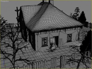 ruined house garden Modelo 3D